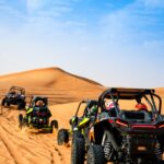 Buggies driving through the desert