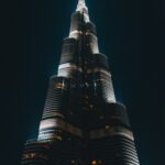 Burj Khalifa illuminated at night