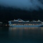 Cruise ship at night