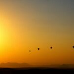 Group of hot air balloons in the sky