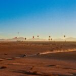 Hot air balloons over the desert