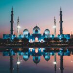 Sheikh Zayed Grand Mosque reflected in a pool, Abu Dhabi
