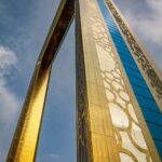 The Dubai Frame seen from below